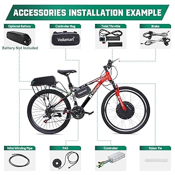 Amazon | Voilamart 電動自転車ホイールキット 26インチ 100mm